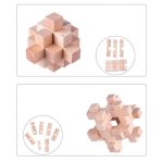 Hlavolamy dřevěné 3D – set 9 skládaček pro děti a dospělé