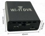 Mini pinhole FULL HD kamera 90° + WiFi špionážní modul P2P Live sledování