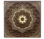 Dřevěný 3D obraz – nástěnná mandala Tibetský motiv / dřevěný obraz na zeď