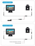 Kabelový couvací set do automobilu: 5" displej + FULL HD zadní mini kamera (IP68)
