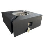 Konferenčný stôl plynové ohniská - betónové exterierove ohnisko - BURNEO 106x102 cm čierne