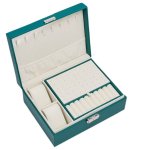Šperkovnica organizér so zámkom – box na šperky pre ženy a dievčatá 23 x 17,5 x 8,5 cm