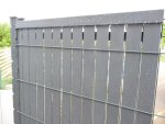 Lamas 3D para vallas - Relleno plástico de mallas y paneles de tira flexible de PVC - Color gris
