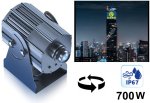 Gobo проектор - LED осветена реклама до 500M - 700W проекция на лого върху небостъргачи/сгради/стени