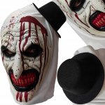 Maska na obličej klaun Terrifier – cosplay hororová maska z latexu pro děti i dospělé