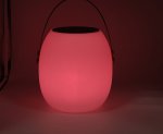 LED farebná lampa s rúčkou lampáš (zmena farieb) - vodotesná IP54 solárna na diaľkové ovládanie