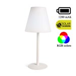 RETRO solárna LED lampa záhradná s RGB/bielym svetlom a 1200mAh bateriou
