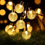 Solárna svetelná reťaz 100 LED biela - 12 m dekoračné IP44 osvetlenie na svadbu či večierok