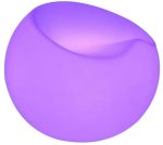 LED svietiace kreslo z plastu vonkajšie - RGB farebný taburet 56x46cm vodeodolný s IP44