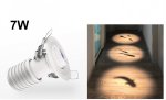 Proiettore LED GOBO integrato 7W - riflettore logo fino a 3M per interni