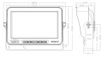 Monitor LCD impermeable - 10" con protección IP69 para 8 cámaras + tarjeta SD de 128 GB