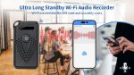 MINI аудио рекордер WIFI APP, управляван през вашия мобилен телефон (смартфон) + живот на батерията до 20 дни