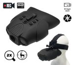 Nočné videnie binokulár s 1x optickým a 2x digitálnym zoomom, Full HD nahrávaním a možnosťou upevnenia na hlavu
