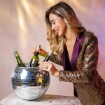 Kbelík na led disco koule – nádoba na led a nápoje o průměru 27,5 cm