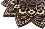 3D nástenná mandala Ruža – drevená dekorácia na stenu (drevený obraz)