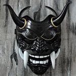Maska na obličej Japan Assassin – japonská ninja maska na Halloween a karneval