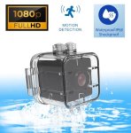Mikro športová kamera – FULL HD, 155° uhol záberu + vodotesná do 30 m + rozmery len 2,5 × 2,5 cm