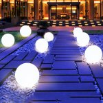 Solarna gula do zahrady 40cm - IP44 lampa s 8 LED farbami a 1200 mAh Liion + solárny panel