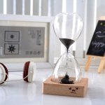 Hodiny přesýpací magnetické – hodiny skleněné s efektem květu