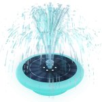 Fontana do bazena zahradna LED svietiaca farebná RGB - Solárna so 6 tryskami