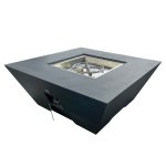Štvorcové betónové ohnisko na terasu plynové - KANASTAS 102x102 cm