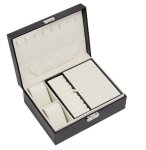 Šperkovnica organizér so zámkom – box na šperky pre ženy a dievčatá 23 x 17,5 x 8,5 cm