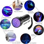 UV baterka na detekciu – 395nm ultrafialové svetlo + 51 LED svetlo