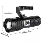LED baterka so ZOOMOM UItra silná – 3000m dosvit + 8800 mAh batéria + USB nabijatelna + 5 režimov
