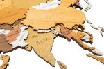 Velká 4D mapa světa 300x150cm – dřevěný obraz mapa světa ze dřeva ORIGINAL