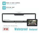 Solárna bezdrôtová WiFi cúvacia kamera v ŠPZ podložke so samodobíjaním + 4,3" LCD monitor