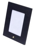 Rámik na fotografie 21,5x17,5 cm kožený čierny stolový luxusný – exkluzívna 100% ručná výroba