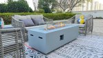 Betonove stoly s ohniskom - outdoor prenosné ohnisko - PORTOGUAPO 152x61 cm