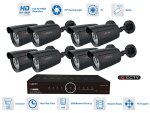 Conjunto de CCTV de 8 canais - câmera 8x 1080P com 20m IR + AHD DVR
