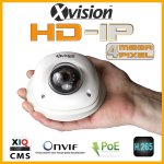 Telecamera IP di sicurezza DOME 4Mpix con 15m IR - colore bianco