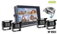 Universal reversing set - 10" HD monitor + 4x HD IR cameras