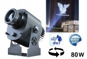 Logo Gobo projector 80W LED Rotating - projection up to 50m on buildings, sidewalks, walls