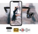 Videocamera Vlog per POV mobile sulla testa con risoluzione 4K