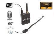 Mini pinhole 720P HD 8x8mm kamera 60° vinkel med lyd + WiFi DVR-modul for LIVE-overføring