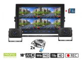 Set de sauvegarde AHD - 1x moniteur hybride 10" + 2x caméra HD 