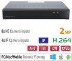 DVR rekordér hybridní AHD 2MP - 8 HD kamery (bez audia)