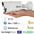 IP kamery 5MP s 60m IR + varifokální objektiv 34-116 ° + POE