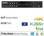 NVR rekordér HD 8MP IP so 8+8 vstupmi (4K) - POE, ONVIF