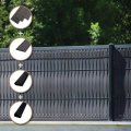 Πλάκες φράχτη PVC για δικτυωτά 3D πάνελ (λωρίδες) - πλάτος 49 mm - γκρι ανθρακί