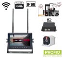 Working SET with laser for forklift - 1080P wifi camera with IP68 + battery 2600 mAh + 7″ AHD monitor