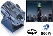 Gobo projektorok - LED fényreklám 200M-ig - 500W logóvetítés épületekre/falakra