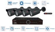 Kamerasystemet 4x AHD-kamera 1080p med 20m IR + Hybrid DVR