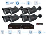 Set CCTV cu 8 canale - cameră 8x 1080P cu 20m IR + AHD DVR