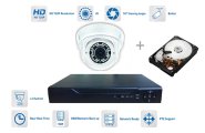 مجموعة الكاميرا - 1x camera 720P with 30 m IR + hybrid DVR + 1TB HDD