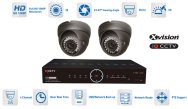 CCTV - 2x 1080P AHD-kamera med 40 meter IR och DVR