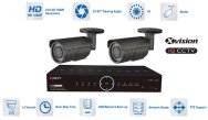 TOP kamerasett - 2x kulekamera 1080P + 40m IR og DVR